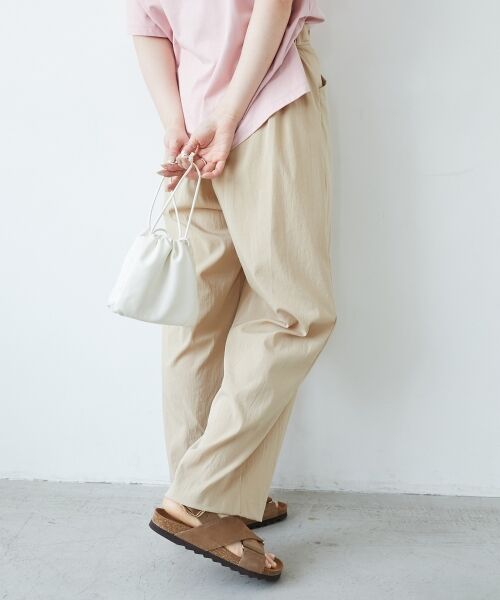 le.coeur blanc / ルクールブラン その他パンツ | 《手洗い可能》RNストレッチセミワイドタックパンツ | 詳細25