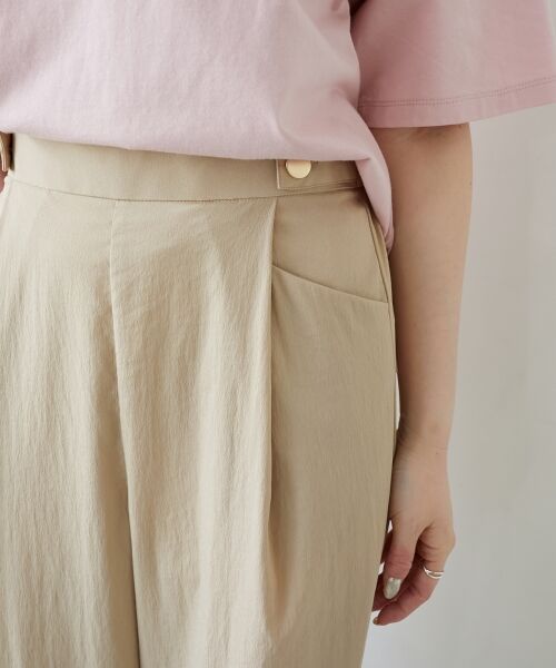 le.coeur blanc / ルクールブラン その他パンツ | 《手洗い可能》RNストレッチセミワイドタックパンツ | 詳細30