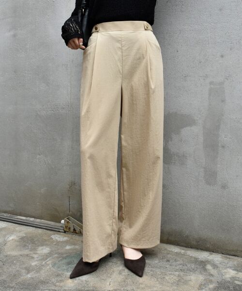 le.coeur blanc / ルクールブラン その他パンツ | 《手洗い可能》RNストレッチセミワイドタックパンツ | 詳細5