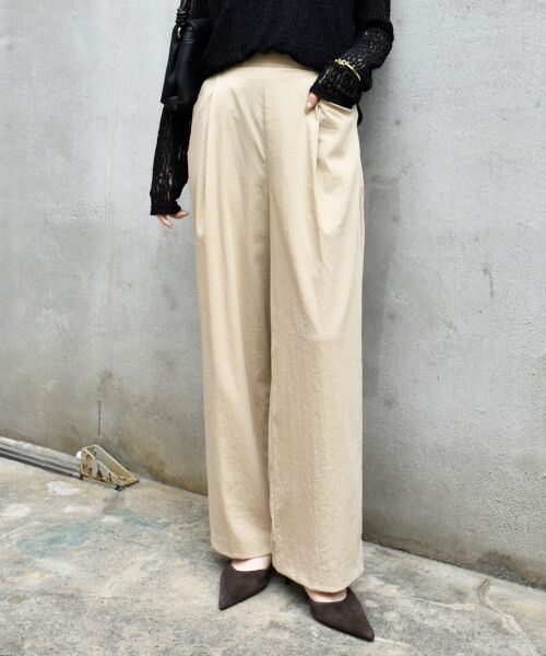 le.coeur blanc / ルクールブラン その他パンツ | 《手洗い可能》RNストレッチセミワイドタックパンツ | 詳細6