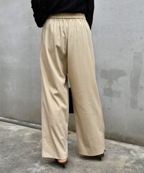 le.coeur blanc / ルクールブラン その他パンツ | 《手洗い可能》RNストレッチセミワイドタックパンツ | 詳細8
