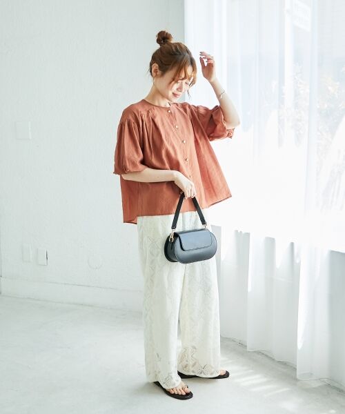 le.coeur blanc / ルクールブラン その他パンツ | 《手洗い可能》パッチワーク風レースイージーパンツ | 詳細17