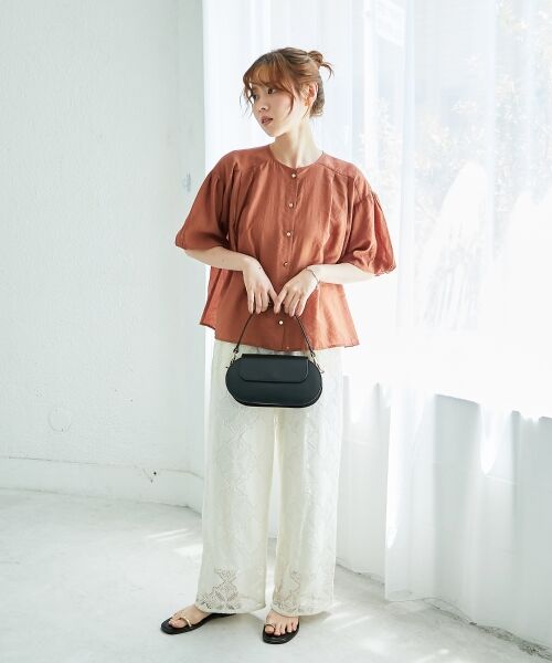 le.coeur blanc / ルクールブラン その他パンツ | 《手洗い可能》パッチワーク風レースイージーパンツ | 詳細19