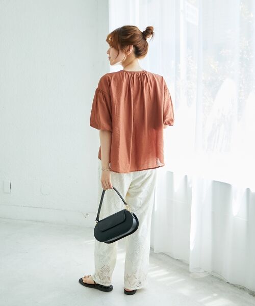 le.coeur blanc / ルクールブラン その他パンツ | 《手洗い可能》パッチワーク風レースイージーパンツ | 詳細21