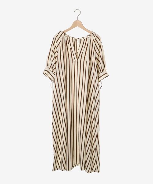 le.coeur blanc / ルクールブラン ロング・マキシ丈ワンピース | ストライプVネックワンピース | 詳細14