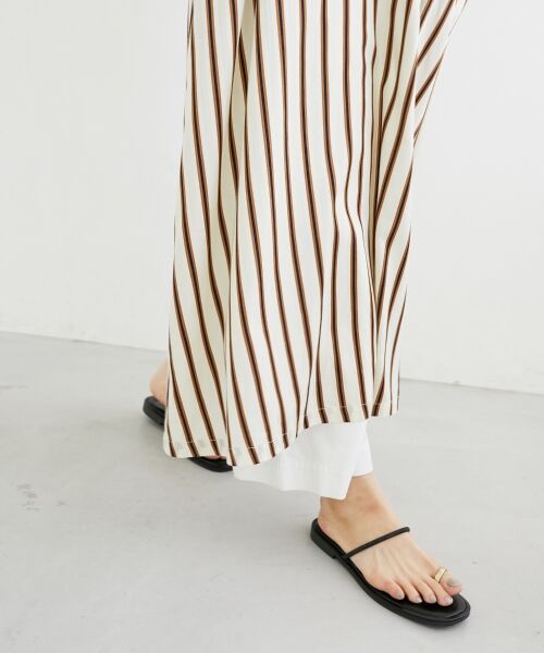 le.coeur blanc / ルクールブラン ロング・マキシ丈ワンピース | ストライプVネックワンピース | 詳細22