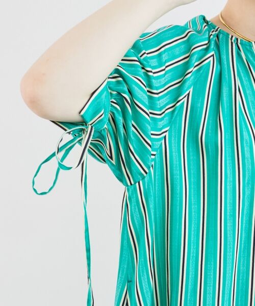 le.coeur blanc / ルクールブラン ロング・マキシ丈ワンピース | ストライプVネックワンピース | 詳細9