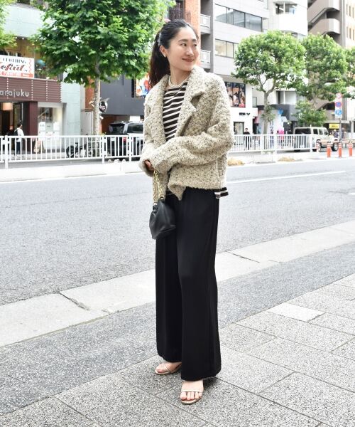 le.coeur blanc / ルクールブラン カットソー | 《手洗い可能》ボーダー5分袖ワイドプルオーバー | 詳細28