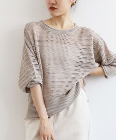 le.coeur blanc / ルクールブラン ニット・セーター | リネンライクメッシュニットプルオーバー