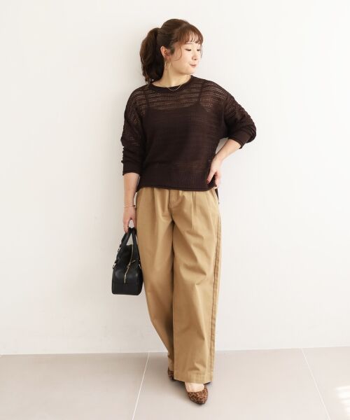 le.coeur blanc / ルクールブラン ニット・セーター | リネンライクメッシュニットプルオーバー | 詳細15