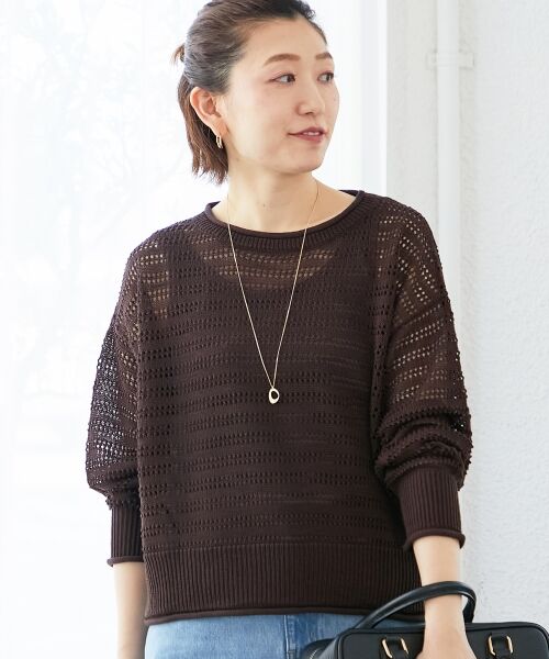 le.coeur blanc / ルクールブラン ニット・セーター | リネンライクメッシュニットプルオーバー | 詳細16