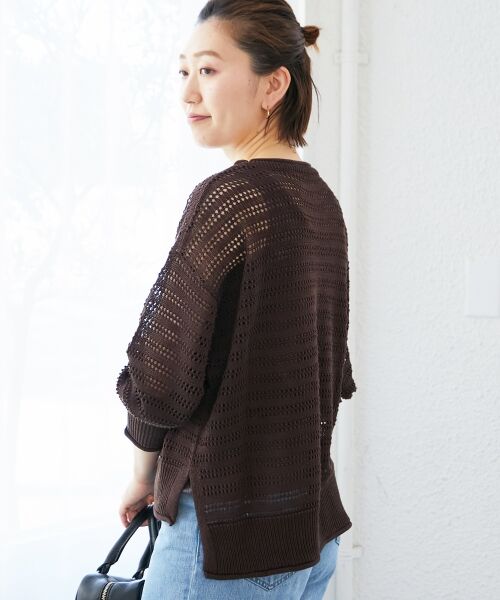 le.coeur blanc / ルクールブラン ニット・セーター | リネンライクメッシュニットプルオーバー | 詳細17