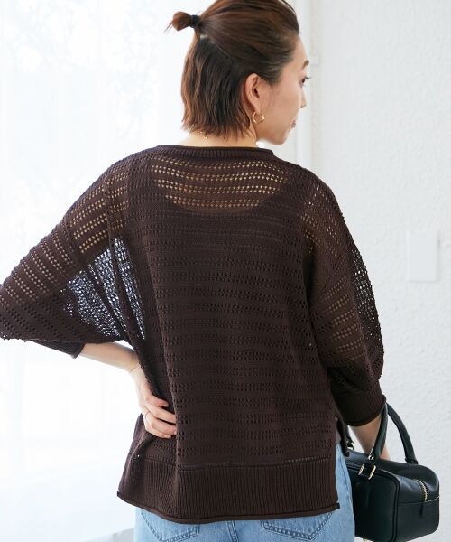 le.coeur blanc / ルクールブラン ニット・セーター | リネンライクメッシュニットプルオーバー | 詳細18