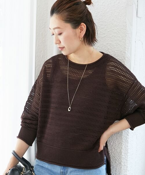 le.coeur blanc / ルクールブラン ニット・セーター | リネンライクメッシュニットプルオーバー | 詳細19