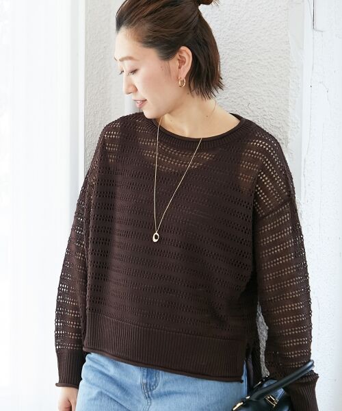 le.coeur blanc / ルクールブラン ニット・セーター | リネンライクメッシュニットプルオーバー | 詳細20