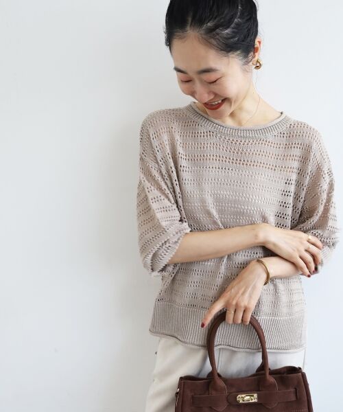 le.coeur blanc / ルクールブラン ニット・セーター | リネンライクメッシュニットプルオーバー | 詳細26