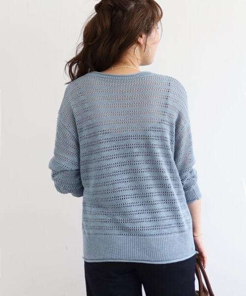 le.coeur blanc / ルクールブラン ニット・セーター | リネンライクメッシュニットプルオーバー | 詳細4