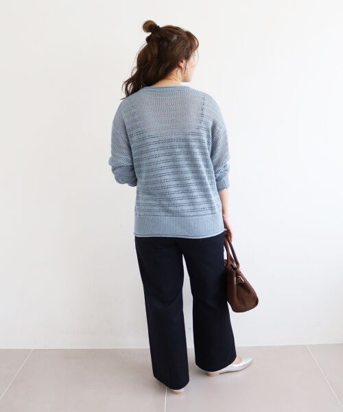 le.coeur blanc / ルクールブラン ニット・セーター | リネンライクメッシュニットプルオーバー | 詳細7