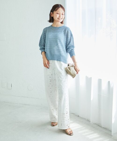 le.coeur blanc / ルクールブラン ニット・セーター | リネンライクメッシュニットプルオーバー | 詳細9