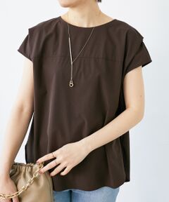 le.coeur blanc / ルクールブラン シャツ・ブラウス | ナイロンストレッチフレンチタックスリーブブラウス