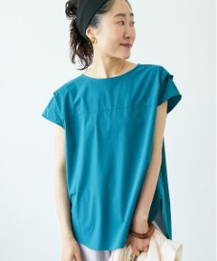 le.coeur blanc / ルクールブラン シャツ・ブラウス | ナイロンストレッチフレンチタックスリーブブラウス