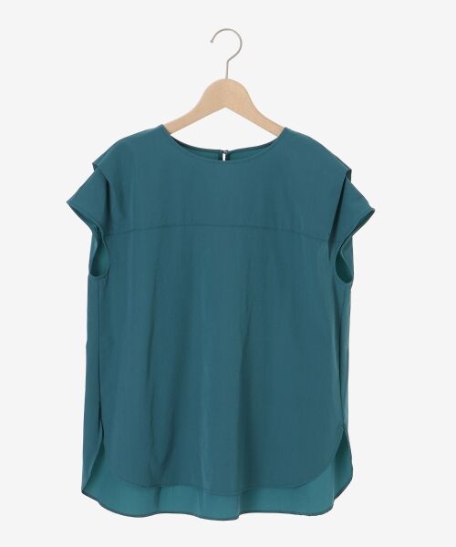 le.coeur blanc / ルクールブラン シャツ・ブラウス | ナイロンストレッチフレンチタックスリーブブラウス | 詳細1