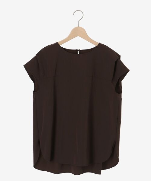 le.coeur blanc / ルクールブラン シャツ・ブラウス | ナイロンストレッチフレンチタックスリーブブラウス | 詳細24