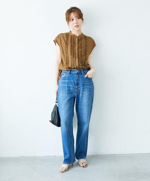 le.coeur blanc / ルクールブラン シャツ・ブラウス | 《手洗い可能》シルキーローンフロントフリルフレンチブラウス | 詳細18