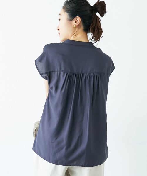 le.coeur blanc / ルクールブラン シャツ・ブラウス | 《手洗い可能》シルキーローンフロントフリルフレンチブラウス | 詳細24