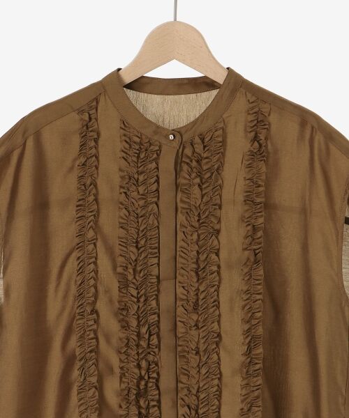 le.coeur blanc / ルクールブラン シャツ・ブラウス | 《手洗い可能》シルキーローンフロントフリルフレンチブラウス | 詳細30