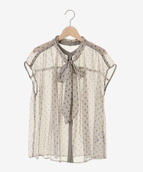 le.coeur blanc / ルクールブラン シャツ・ブラウス | 楊柳フラワープリントフレンチブラウス | 詳細1