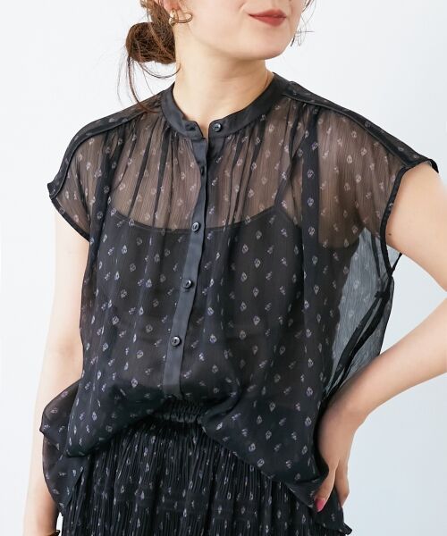 le.coeur blanc / ルクールブラン シャツ・ブラウス | 楊柳フラワープリントフレンチブラウス | 詳細13