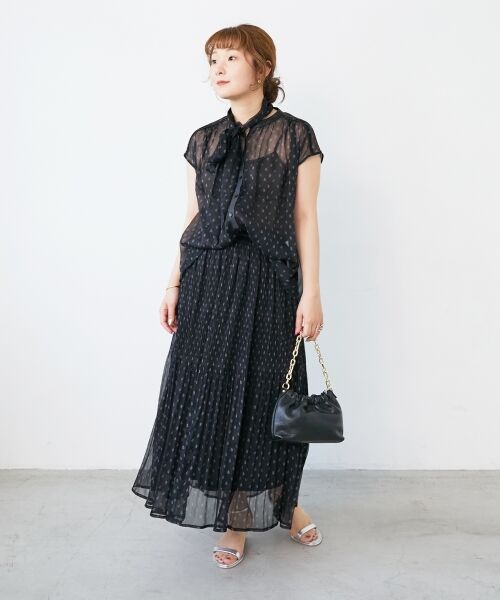 le.coeur blanc / ルクールブラン シャツ・ブラウス | 楊柳フラワープリントフレンチブラウス | 詳細15