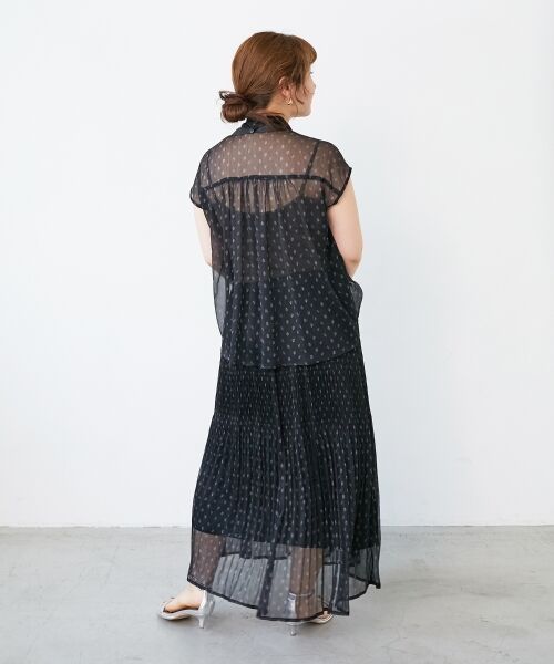 le.coeur blanc / ルクールブラン シャツ・ブラウス | 楊柳フラワープリントフレンチブラウス | 詳細17