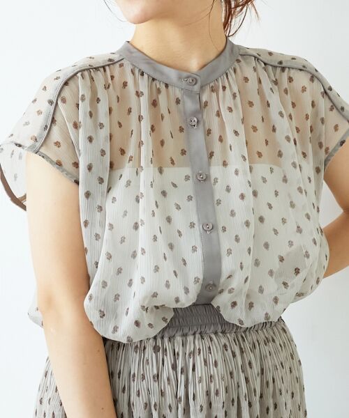 le.coeur blanc / ルクールブラン シャツ・ブラウス | 楊柳フラワープリントフレンチブラウス | 詳細2
