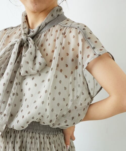le.coeur blanc / ルクールブラン シャツ・ブラウス | 楊柳フラワープリントフレンチブラウス | 詳細5