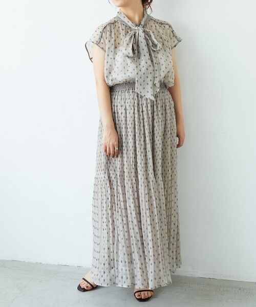 le.coeur blanc / ルクールブラン シャツ・ブラウス | 楊柳フラワープリントフレンチブラウス | 詳細6