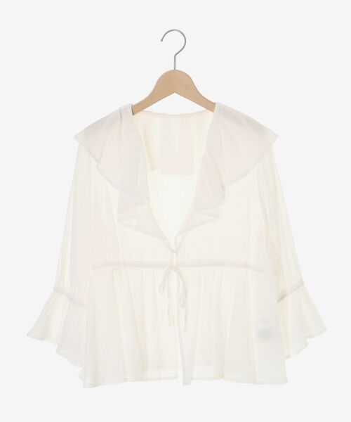 le.coeur blanc / ルクールブラン シャツ・ブラウス | フリルカラーペプラムブラウス | 詳細1