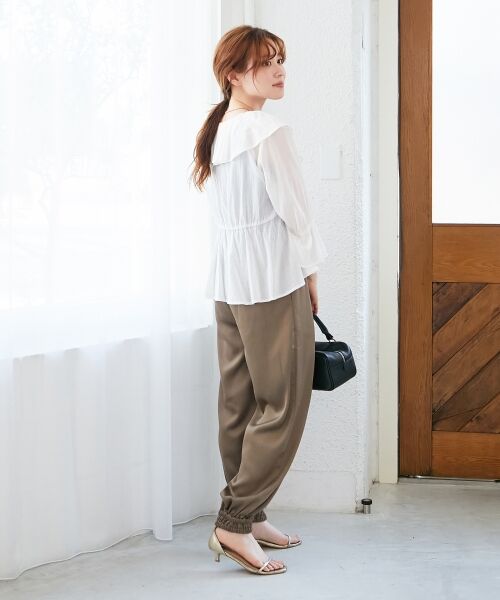 le.coeur blanc / ルクールブラン シャツ・ブラウス | フリルカラーペプラムブラウス | 詳細11