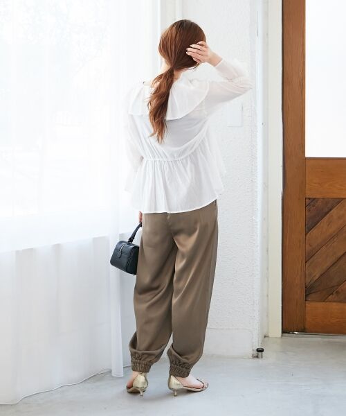 le.coeur blanc / ルクールブラン シャツ・ブラウス | フリルカラーペプラムブラウス | 詳細12