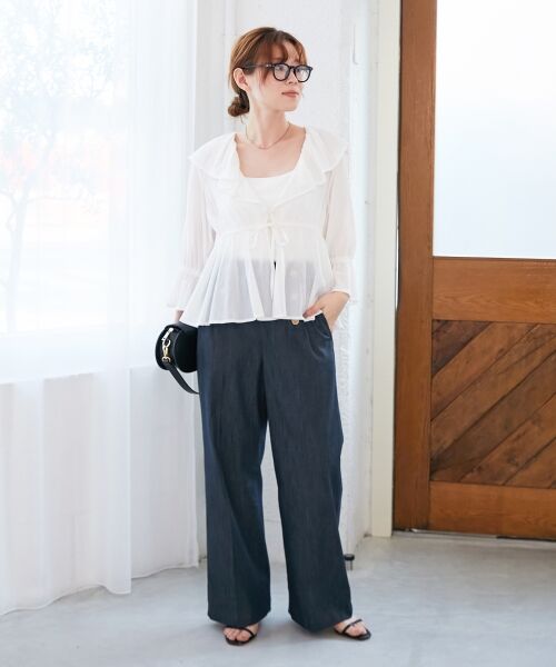 le.coeur blanc / ルクールブラン シャツ・ブラウス | フリルカラーペプラムブラウス | 詳細14