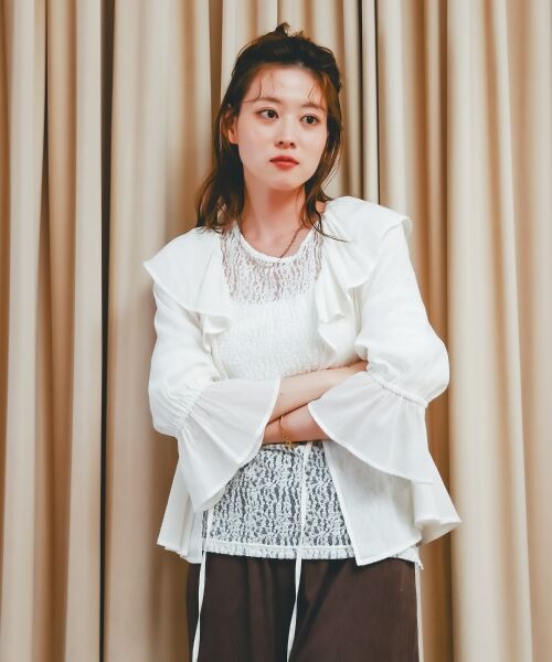 le.coeur blanc / ルクールブラン シャツ・ブラウス | フリルカラーペプラムブラウス | 詳細16