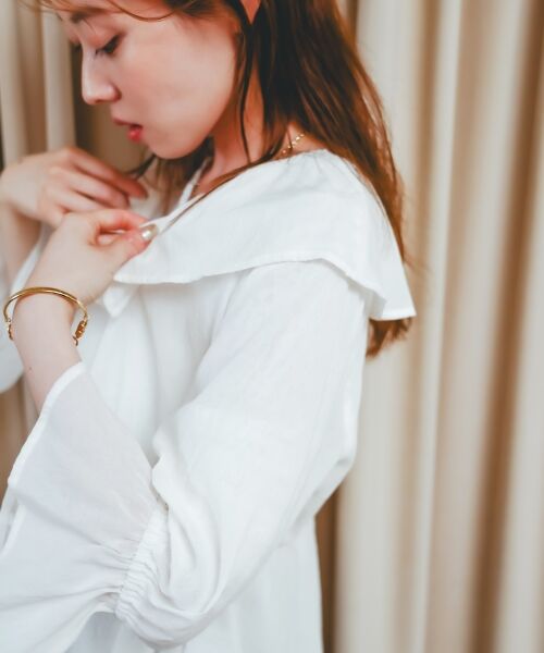 le.coeur blanc / ルクールブラン シャツ・ブラウス | フリルカラーペプラムブラウス | 詳細19