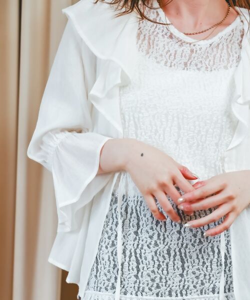 le.coeur blanc / ルクールブラン シャツ・ブラウス | フリルカラーペプラムブラウス | 詳細20