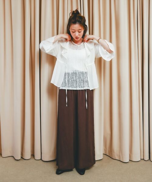 le.coeur blanc / ルクールブラン シャツ・ブラウス | フリルカラーペプラムブラウス | 詳細22