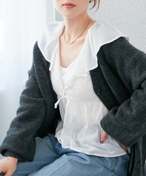 le.coeur blanc / ルクールブラン シャツ・ブラウス | フリルカラーペプラムブラウス | 詳細23