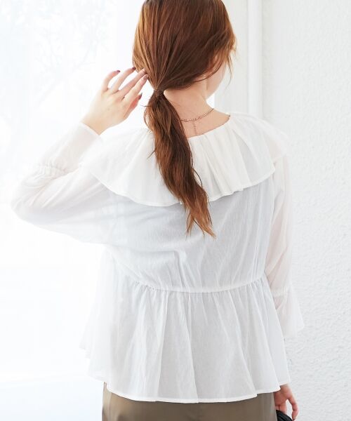 le.coeur blanc / ルクールブラン シャツ・ブラウス | フリルカラーペプラムブラウス | 詳細7