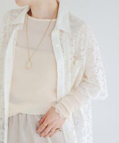 le.coeur blanc / ルクールブラン シャツ・ブラウス | フロントポケットフラワーコードレースシャツ