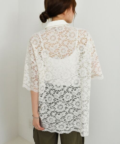 le.coeur blanc / ルクールブラン シャツ・ブラウス | フロントポケットフラワーコードレースシャツ | 詳細12