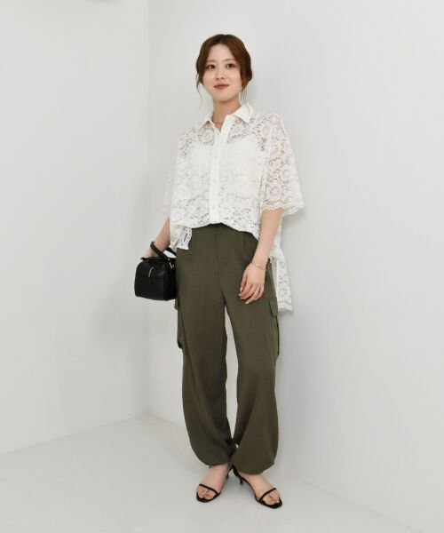 le.coeur blanc / ルクールブラン シャツ・ブラウス | フロントポケットフラワーコードレースシャツ | 詳細16
